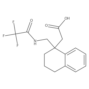 2-{1-[(2,2,2-Trifluoroacetamido)methyl]-1,2,3,4-tetrahydronaphthalen-1-yl}acetic acid结构式