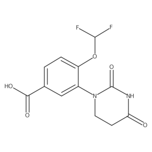 4-(Difluoromethoxy)-3-(2,4-dioxohexahydropyrimidin-1-yl)benzoic acid Structure