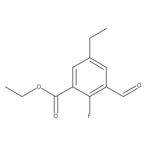 Ethyl 5-ethyl-2-fluoro-3-formylbenzoate结构式