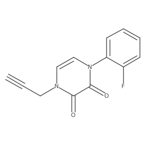 1-(2-Fluorophenyl)-4-(prop-2-yn-1-yl)-1,2,3,4-tetrahydropyrazine-2,3-dione结构式