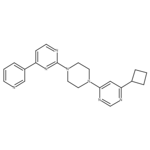 2-[4-(6-Cyclobutylpyrimidin-4-yl)piperazin-1-yl]-4-(pyridin-3-yl)pyrimidine结构式