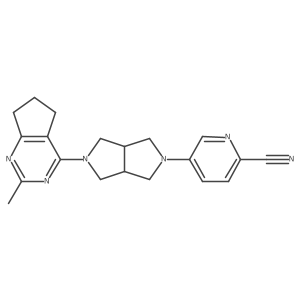 5-(5-{2-methyl-5H,6H,7H-cyclopenta[d]pyrimidin-4-yl}-octahydropyrrolo[3,4-c]pyrrol-2-yl)pyridine-2-carbonitrile Structure