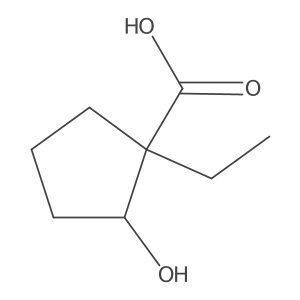1-Ethyl-2-hydroxycyclopentane-1-carboxylic acid Structure