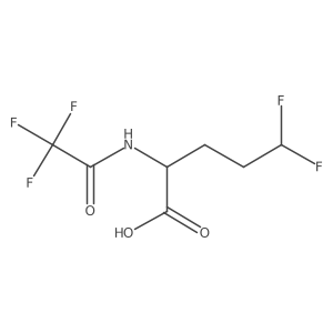 (2R)-5,5-difluoro-2-(2,2,2-trifluoroacetamido)pentanoic acid Structure