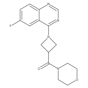 6-Fluoro-4-[3-(morpholine-4-carbonyl)azetidin-1-yl]quinazoline结构式