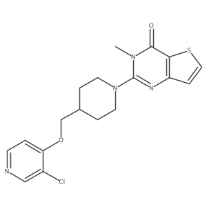 2-(4-{[(3-chloropyridin-4-yl)oxy]methyl}piperidin-1-yl)-3-methyl-3H,4H-thieno[3,2-d]pyrimidin-4-one结构式