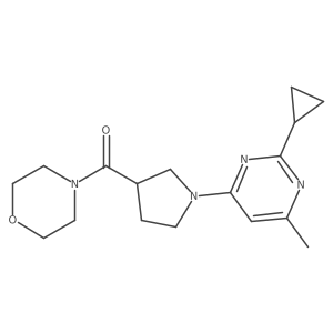 4-[1-(2-Cyclopropyl-6-methylpyrimidin-4-yl)pyrrolidine-3-carbonyl]morpholine结构式