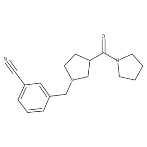 3-{[3-(Pyrrolidine-1-carbonyl)pyrrolidin-1-yl]methyl}benzonitrile Structure