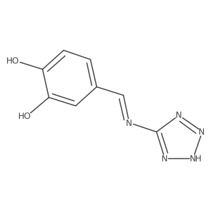 4-(2H-tetrazol-5-yliminomethyl)benzene-1,2-diol结构式