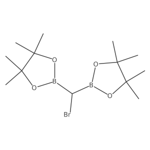 2,2'-(Bromomethylene)bis(4,4,5,5-tetramethyl-1,3,2-dioxaborolane) Structure