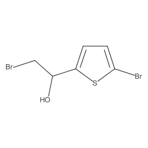2-Bromo-1-(5-bromothiophen-2-yl)ethan-1-ol结构式