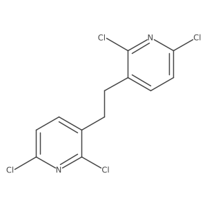 2,6-Dichloro-3-[2-(2,6-dichloropyridin-3-yl)ethyl]pyridine结构式