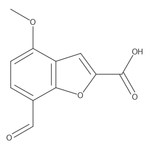 7-Formyl-4-methoxybenzofuran-2-carboxylic acid结构式