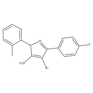 4-bromo-3-(4-fluorophenyl)-1-(2-methylphenyl)-1H-pyrazol-5-amine Structure