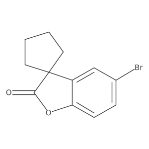 5-Bromospiro[benzofuran-3(2H),1a(2)-cyclopentan]-2-one Structure
