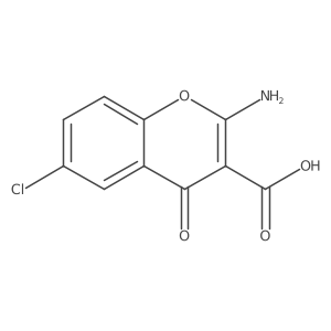 2-Amino-6-chloro-4-oxo-4H-1-benzopyran-3-carboxylic acid结构式