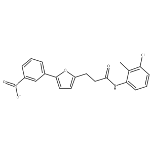N-(3-chloro-2-methylphenyl)-3-[5-(3-nitrophenyl)-2-furyl]propanamide结构式
