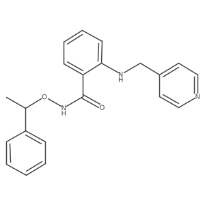 N-(1-phenylethoxy)-2-((pyridin-4-ylmethyl)amino)benzamide结构式