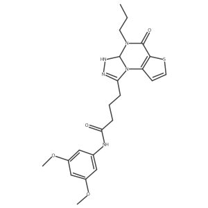 N-(3,5-dimethoxyphenyl)-4-{7-oxo-8-propyl-5-thia-1,8,10,11-tetraazatricyclo[7.3.0.0^{2,6}]dodeca-2(6),3,9,11-tetraen-12-yl}butanamide Structure