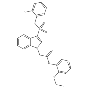 N-(2-ethoxyphenyl)-2-(3-((2-fluorobenzyl)sulfonyl)-1H-indol-1-yl)acetamide结构式