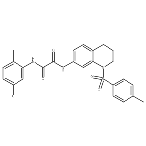N1-(5-chloro-2-methylphenyl)-N2-(1-tosyl-1,2,3,4-tetrahydroquinolin-7-yl)oxalamide结构式