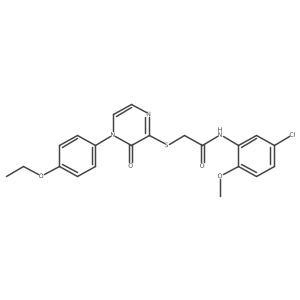 N-(5-chloro-2-methoxyphenyl)-2-((4-(4-ethoxyphenyl)-3-oxo-3,4-dihydropyrazin-2-yl)thio)acetamide Structure