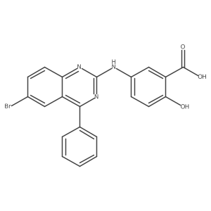 5-[(6-Bromo-4-phenylquinazolin-2-yl)amino]-2-hydroxybenzoic acid结构式