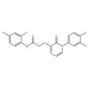 N-(4-chloro-2-fluorophenyl)-2-((4-(3,4-difluorophenyl)-3-oxo-3,4-dihydropyrazin-2-yl)thio)acetamide Structure