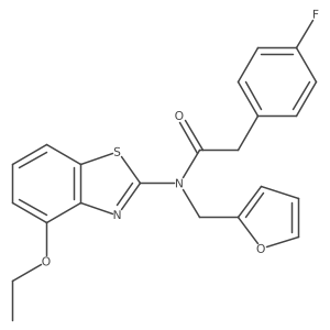 N-(4-ethoxybenzo[d]thiazol-2-yl)-2-(4-fluorophenyl)-N-(furan-2-ylmethyl)acetamide结构式