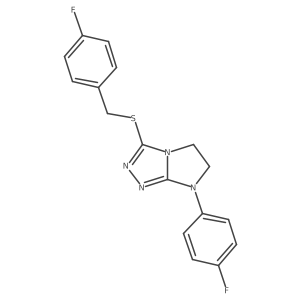3-((4-fluorobenzyl)thio)-7-(4-fluorophenyl)-6,7-dihydro-5H-imidazo[2,1-c][1,2,4]triazole Structure