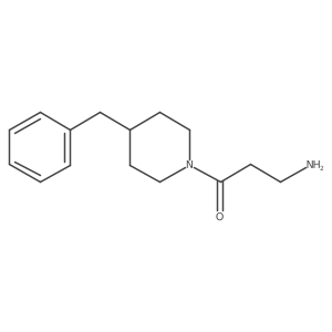 3-Amino-1-[4-(phenylmethyl)-1-piperidinyl]-1-propanone结构式