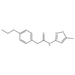 2-(4-(ethylthio)phenyl)-N-(5-methylisoxazol-3-yl)acetamide结构式