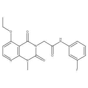 2-(5-ethoxy-1-methyl-2,4-dioxo-1,2-dihydropyrido[2,3-d]pyrimidin-3(4H)-yl)-N-(3-fluorophenyl)acetamide Structure
