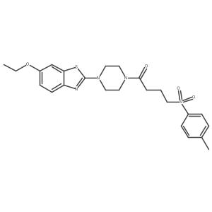 1-(4-(6-Ethoxybenzo[d]thiazol-2-yl)piperazin-1-yl)-4-tosylbutan-1-one结构式