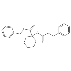 Benzyl 1-(3-phenylpropanamido)cyclohexane-1-carboxylate Structure