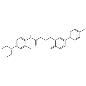 N-(4-(diethylamino)-2-methylphenyl)-4-(6-oxo-3-(p-tolyl)pyridazin-1(6H)-yl)butanamide结构式