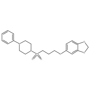 1-[3-(2H-1,3-benzodioxol-5-yloxy)propanesulfonyl]-4-phenylpiperazine Structure
