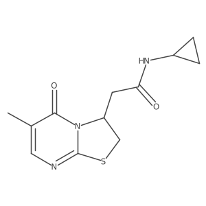 N-cyclopropyl-2-(6-methyl-5-oxo-3,5-dihydro-2H-thiazolo[3,2-a]pyrimidin-3-yl)acetamide Structure