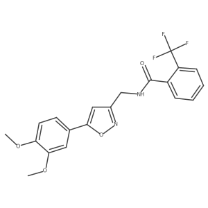 N-((5-(3,4-dimethoxyphenyl)isoxazol-3-yl)methyl)-2-(trifluoromethyl)benzamide结构式