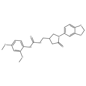 1-((1-(Benzo[d][1,3]dioxol-5-yl)-5-oxopyrrolidin-3-yl)methyl)-3-(2,4-dimethoxyphenyl)urea Structure