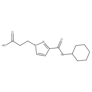3-[(Cyclohexylamino)carbonyl]-1H-pyrazole-1-propanoic acid结构式