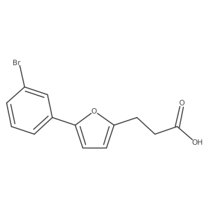3-(5-(3-Bromophenyl)furan-2-yl)propanoic acid结构式