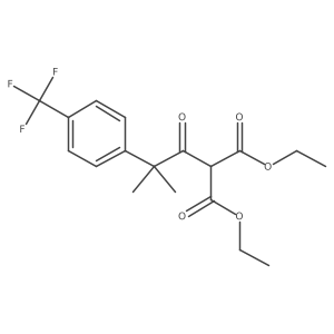 Diethyl 2-(2-methyl-2-(4-(trifluoromethyl)phenyl)propanoyl)malonate结构式