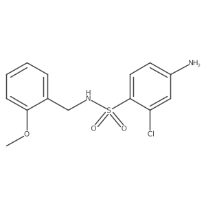 4-amino-2-chloro-N-[(2-methoxyphenyl)methyl]benzenesulfonamide结构式
