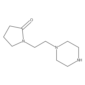 1-(2-Piperazin-1-ylethyl)pyrrolidin-2-one结构式