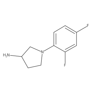 1-(2,4-Difluorophenyl)pyrrolidin-3-amine结构式