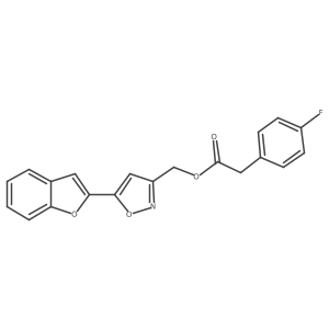 (5-(Benzofuran-2-yl)isoxazol-3-yl)methyl 2-(4-fluorophenyl)acetate Structure