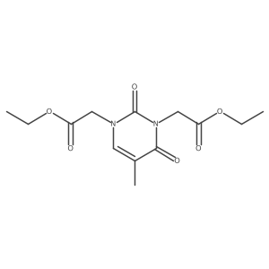 Ethyl 2-[3-(2-ethoxy-2-oxoethyl)-5-methyl-2,6-dioxo-1,2,3,6-tetrahydropyrimidin-1-yl]acetate结构式