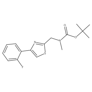 Tert-butyl {[4-(2-fluorophenyl)-1,3-thiazol-2-yl]methyl}methylcarbamate Structure