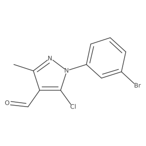 1-(3-bromophenyl)-5-chloro-3-methyl-1H-pyrazole-4-carbaldehyde结构式
